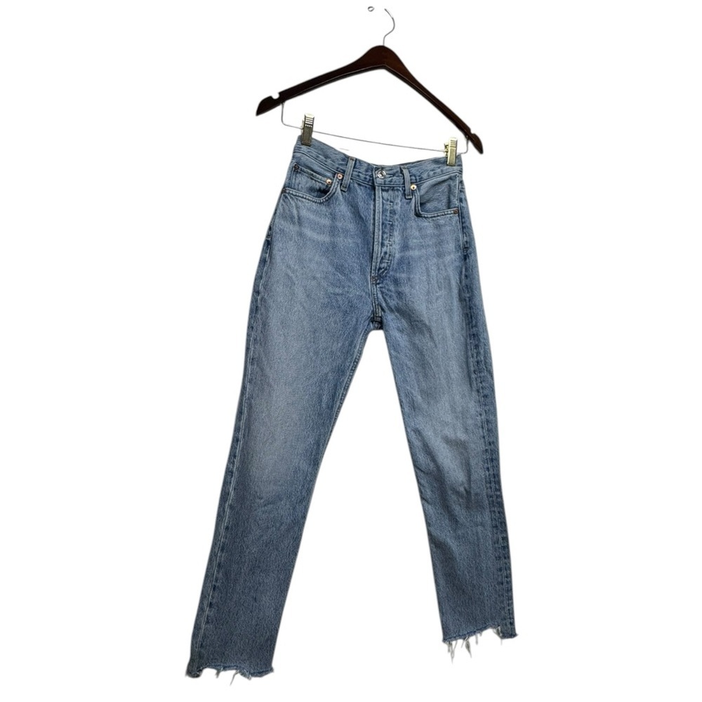 AGOLDE Riley High Rise Straight Crop Jeans Zephyr 25 - Picture 8 of 12